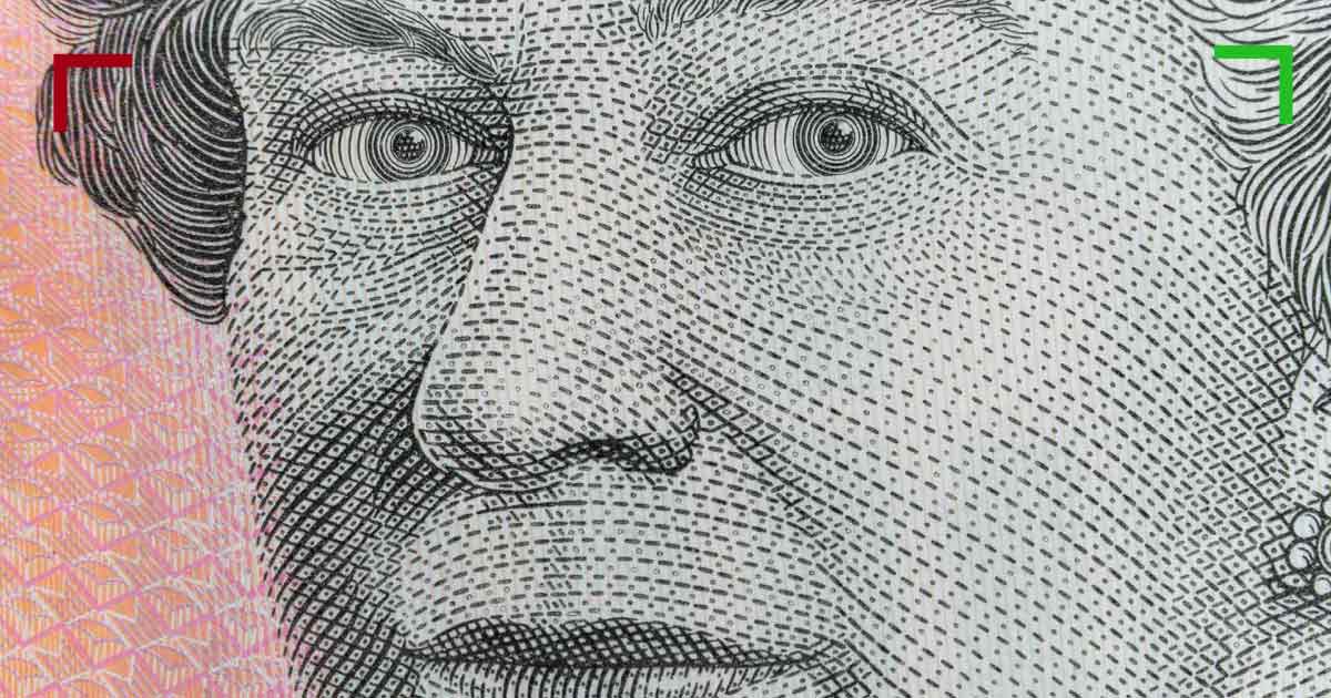 Drawing of Queen Elizabeth II's face. ECN Broker - 1:500 Leverage on Cryptos & Forex | OspreyFx