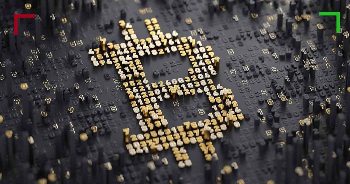 Bitcoin symbol made with golden numbers. ECN Broker - 1:500 Leverage on Cryptos & Forex | OspreyFx